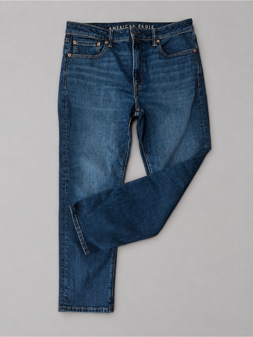 American Eagle AirFlex+ Slim Straight Jeans Men's 34x30 Dark Wash Blue